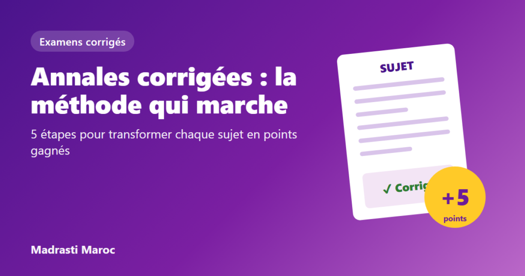 Annales corrigées du BAC : la méthode en 5 étapes